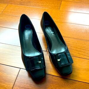 Liz Claiborne women’s square toe buckle closure , low heel shoes